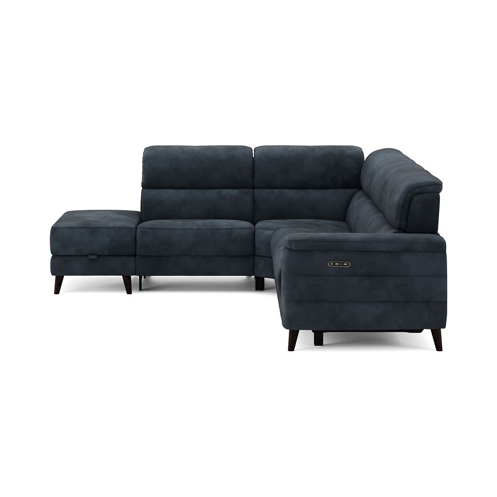 Cassius Right hand Corner Electric Recliner Sofa with Storage Chaise and Power Headrests in Dexter Shadow Fabric 4