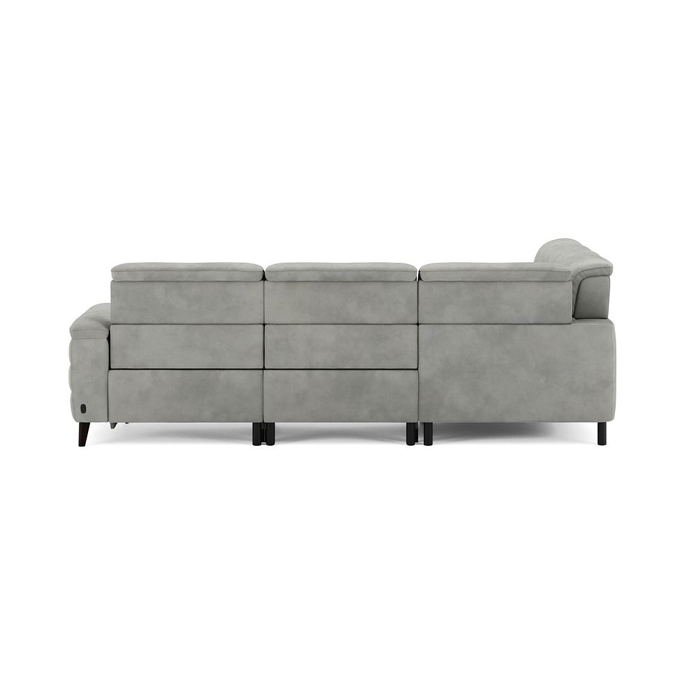 Cassius Right hand Corner Electric Recliner Sofa with Storage Chaise and Power Headrests in Dexter Stone Fabric 5
