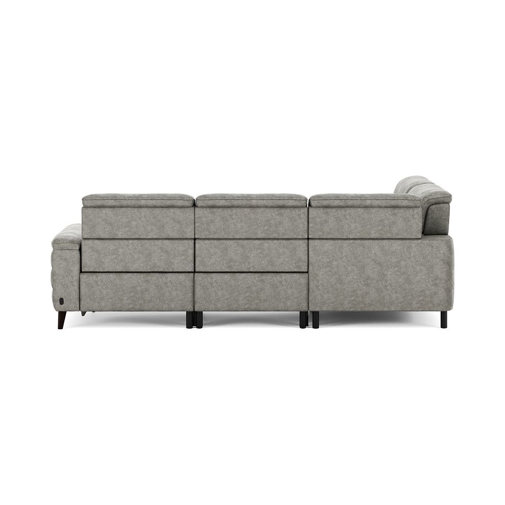 Cassius Right hand Corner Electric Recliner Sofa with Storage Chaise and Power Headrests in Marble Mink Fabric 6