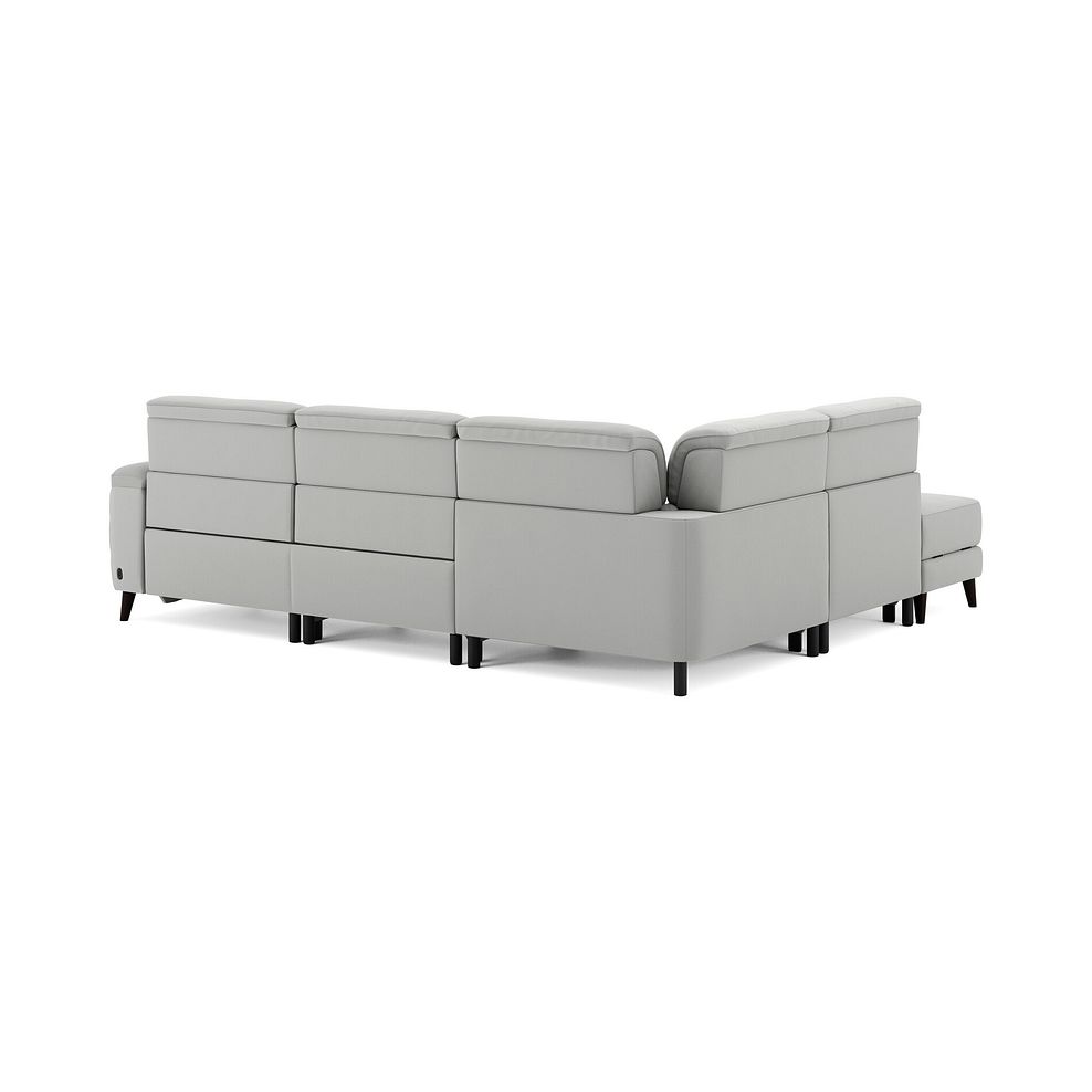 Cassius Right hand Corner Electric Recliner Sofa with Storage Chaise in Bella Lead Grey Fabric 6