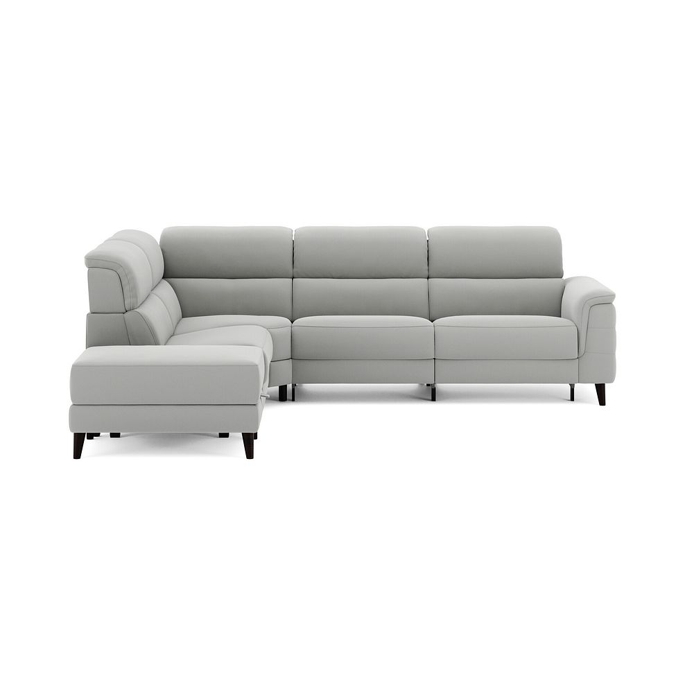 Cassius Right hand Corner Electric Recliner Sofa with Storage Chaise in Bella Lead Grey Fabric 4