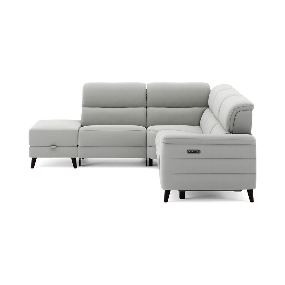 Cassius Right hand Corner Electric Recliner Sofa with Storage Chaise in Bella Lead Grey Fabric 5