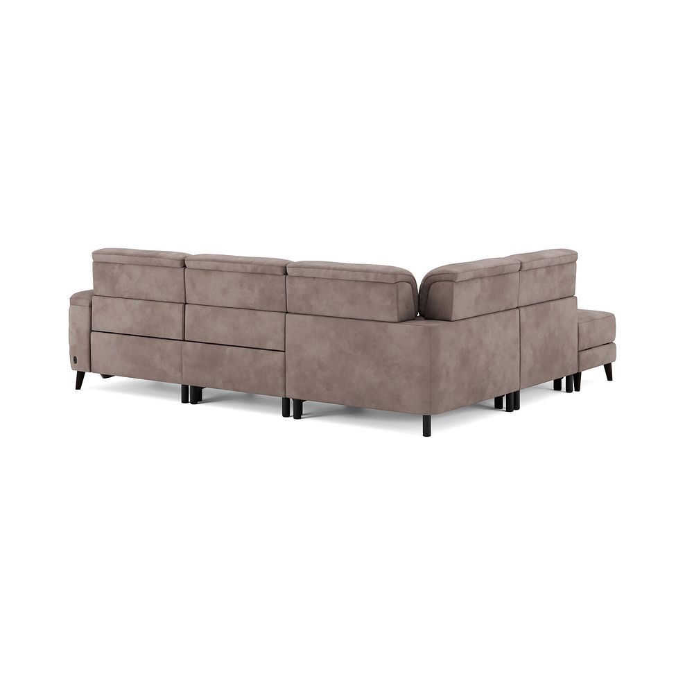 Cassius Right hand Corner Electric Recliner Sofa with Storage Chaise in Dexter Nutmeg Fabric 6