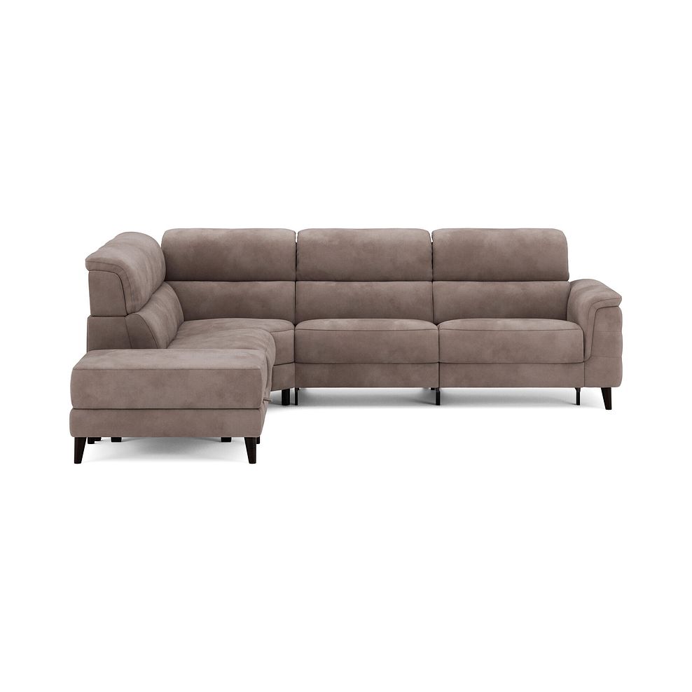 Cassius Right hand Corner Electric Recliner Sofa with Storage Chaise in Dexter Nutmeg Fabric 4