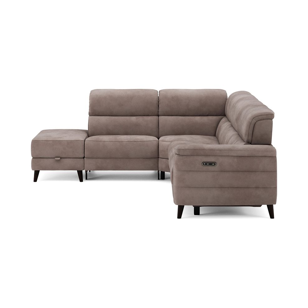 Cassius Right hand Corner Electric Recliner Sofa with Storage Chaise in Dexter Nutmeg Fabric 5