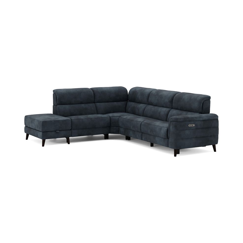 Cassius Right hand Corner Electric Recliner Sofa with Storage Chaise in Dexter Shadow Fabric 2