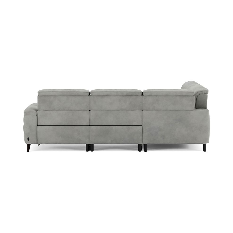 Cassius Right hand Corner Electric Recliner Sofa with Storage Chaise in Dexter Stone Fabric 7