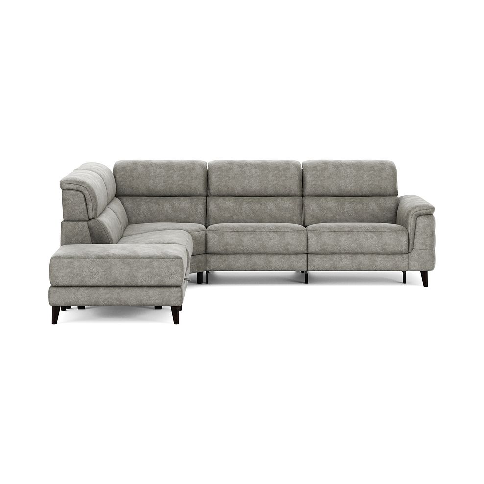 Cassius Right hand Corner Electric Recliner Sofa with Storage Chaise in Marble Mink Fabric 4