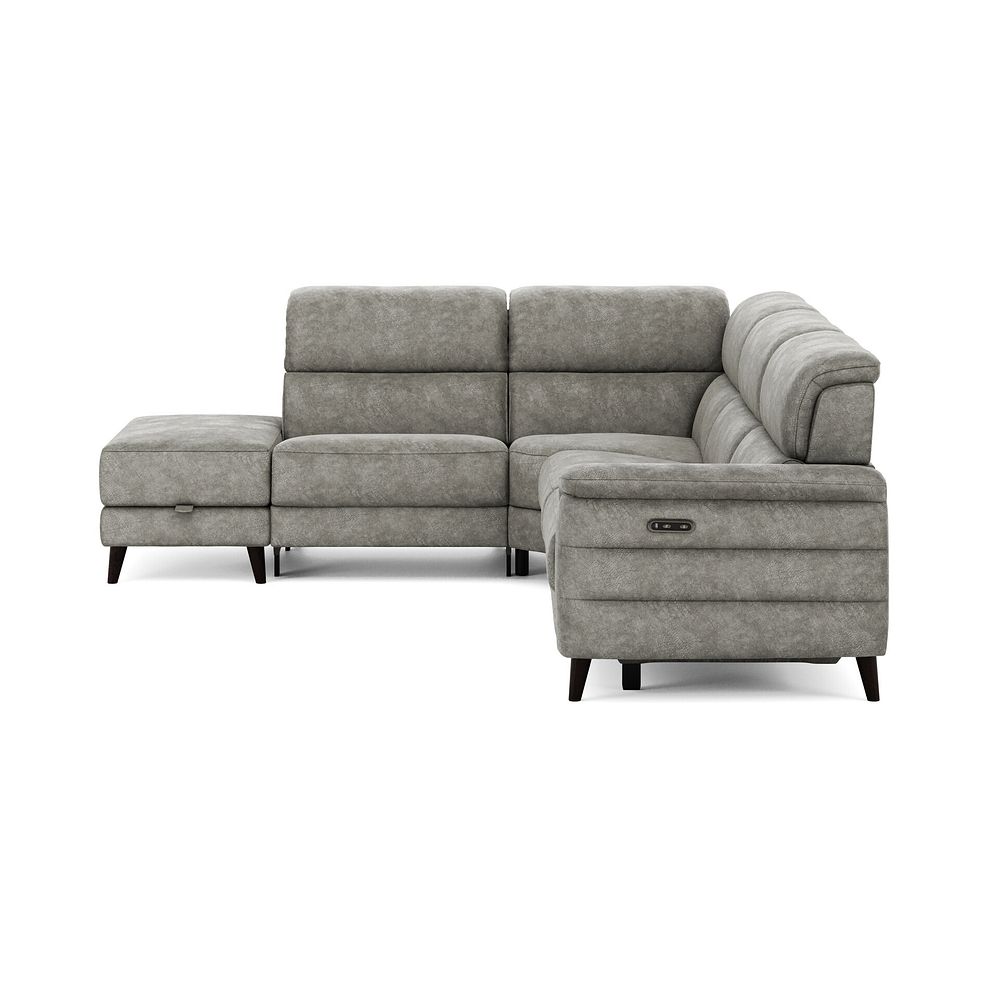 Cassius Right hand Corner Electric Recliner Sofa with Storage Chaise in Marble Mink Fabric 5