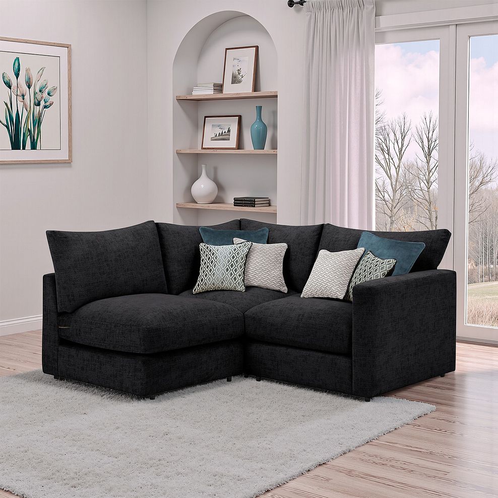 Malvern 3 Seat Right Hand Modular Corner Sofa in Charcoal fabric - Group 7 1