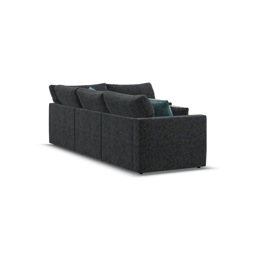 Malvern 4 Seat Left Hand Modular Corner Sofa in Charcoal fabric - Group 4 4