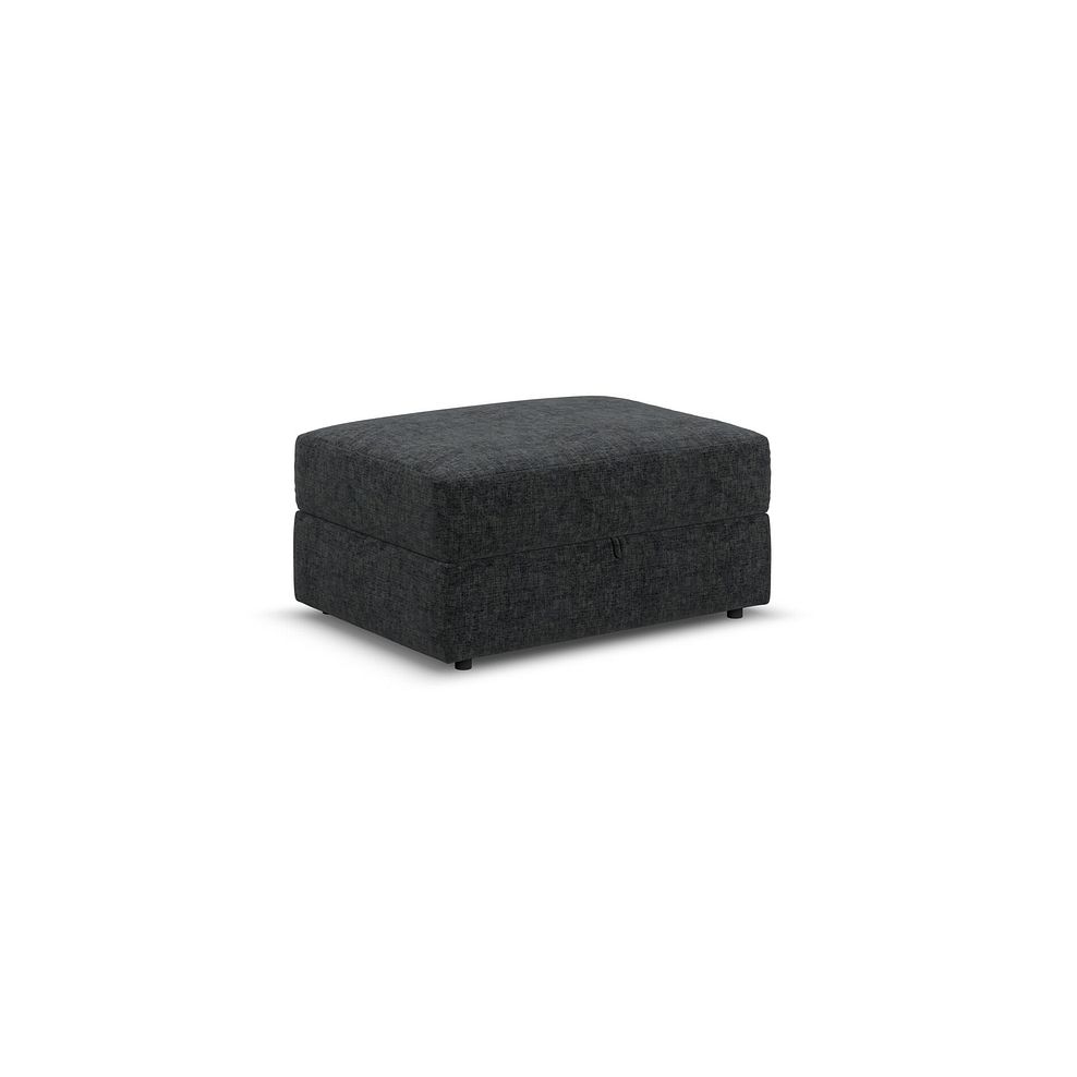 Malvern Storage Footstool in Charcoal fabric 1