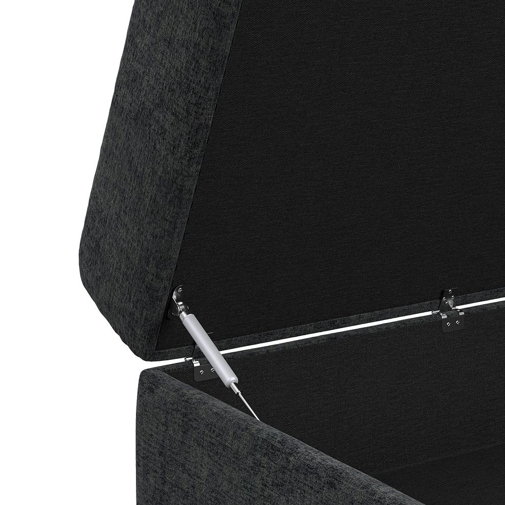 Malvern Storage Footstool in Charcoal fabric 6