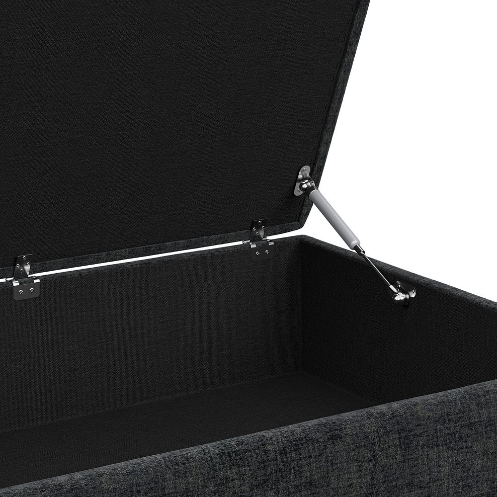 Malvern Storage Footstool in Charcoal fabric 7