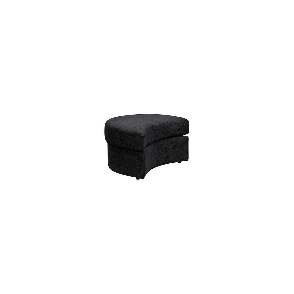 Malvern Half Moon Footstool in Charcoal fabric 3