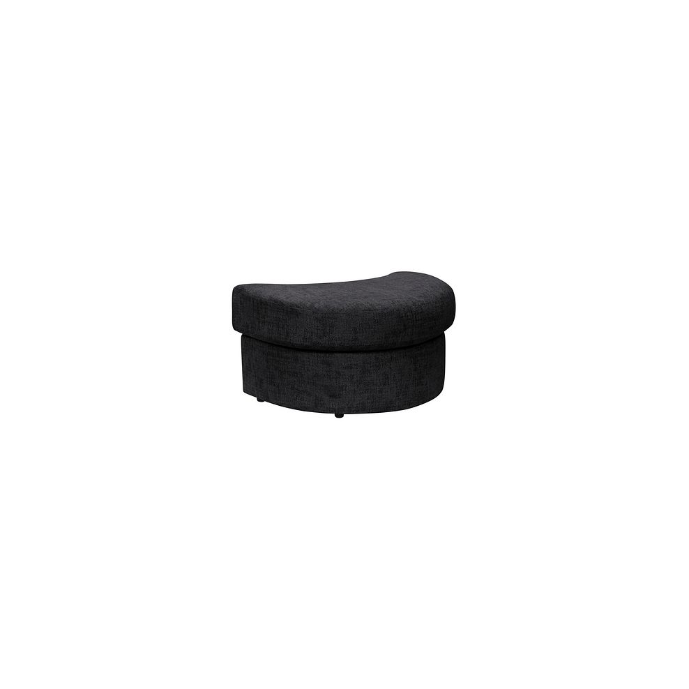 Malvern Half Moon Footstool in Charcoal fabric 1