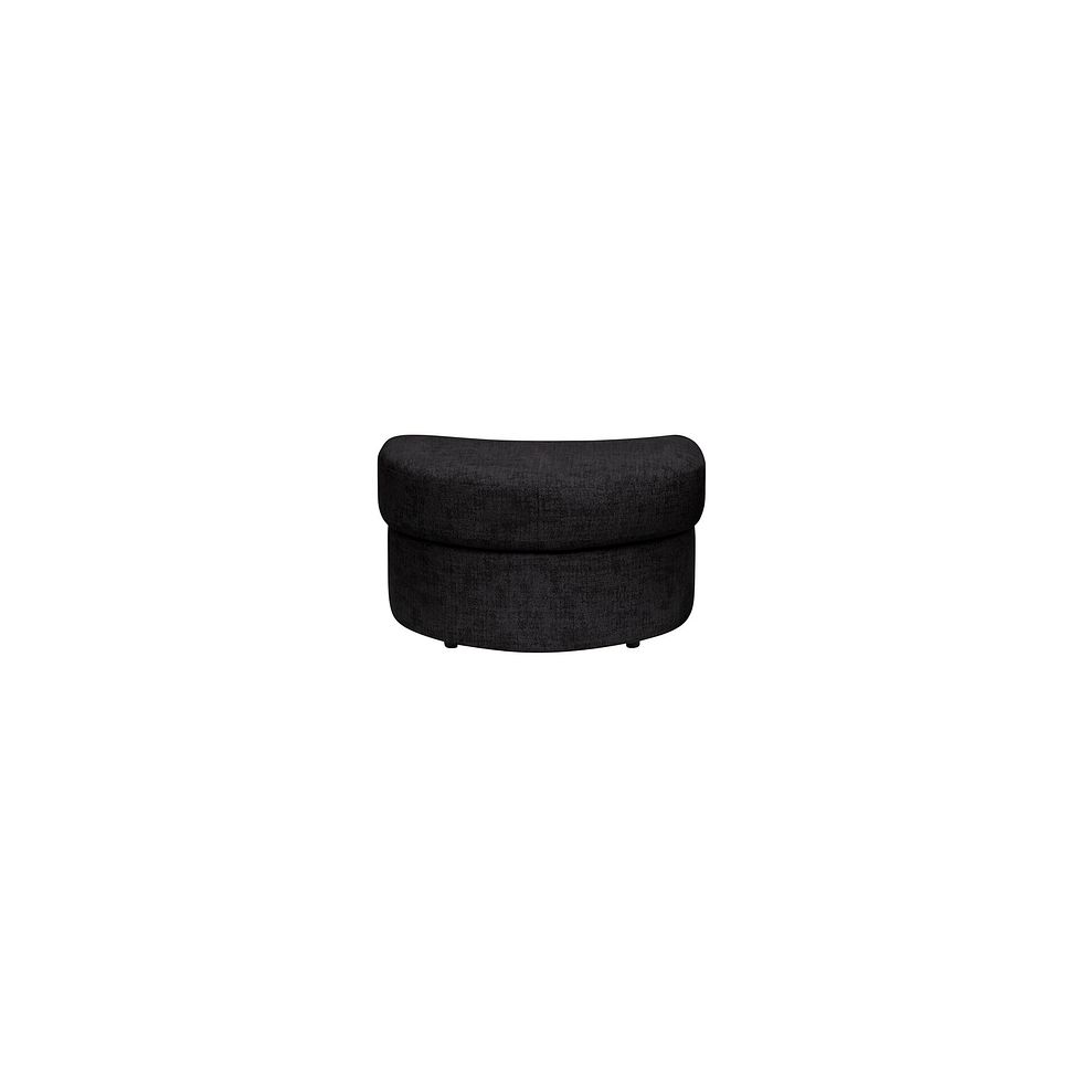 Malvern Half Moon Footstool in Charcoal fabric 2