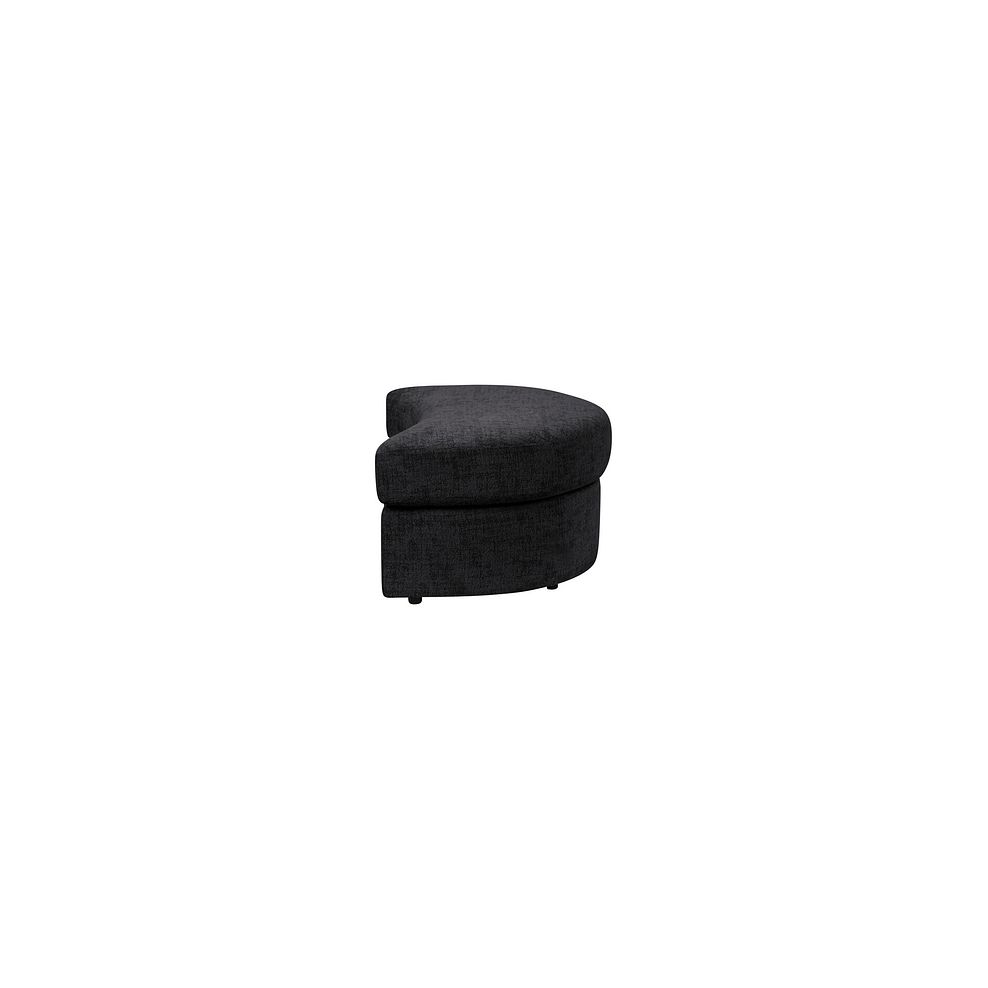 Malvern Half Moon Footstool in Charcoal fabric 4