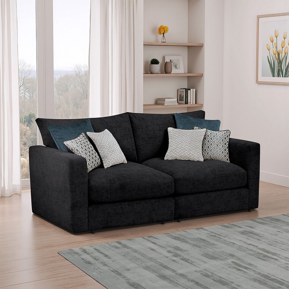 Malvern 2 Seater Modular Sofa in Charcoal fabric - Group 8 1