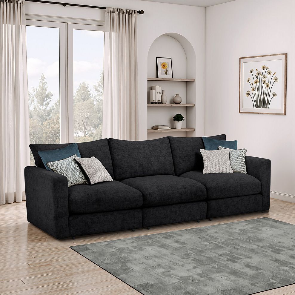 Malvern 3 Seater Modular Sofa in Charcoal fabric - Group 9 1
