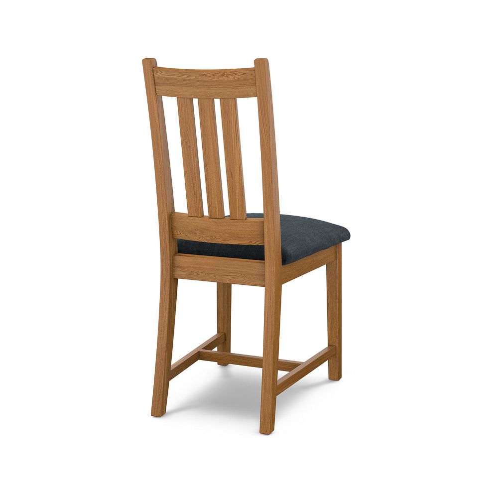 Classic Rustic Oak Chair with Verona Charcoal Fabric Seat 4