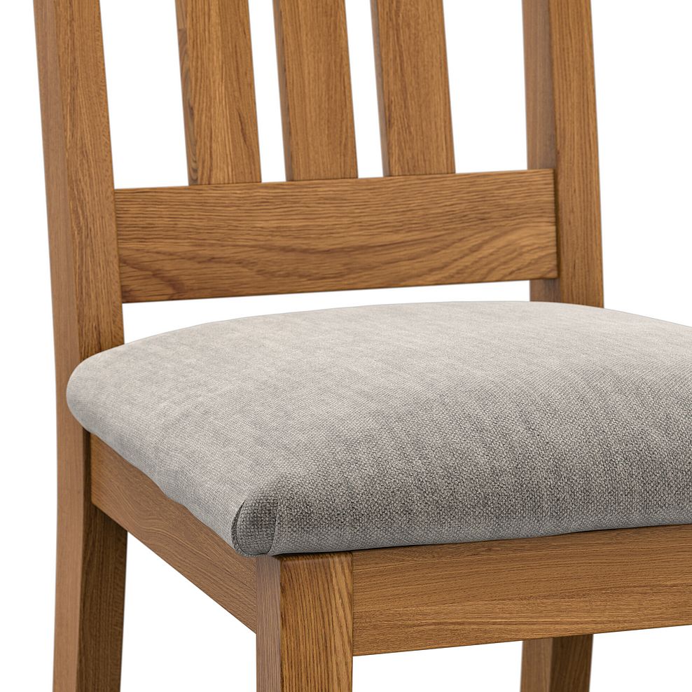 Classic Rustic Oak Chair with Verona Mocha Fabric Seat 5