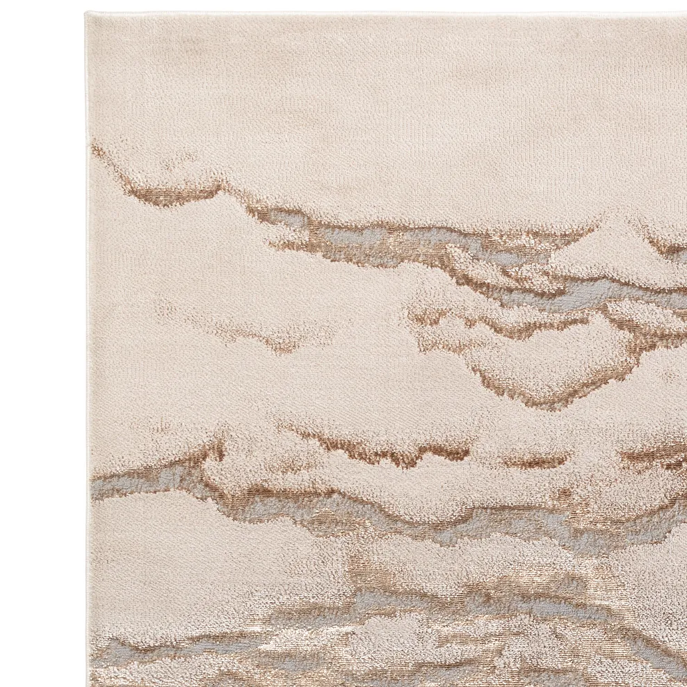 Clouds Metallic Rug 160 x 230cm - CreamGold 3