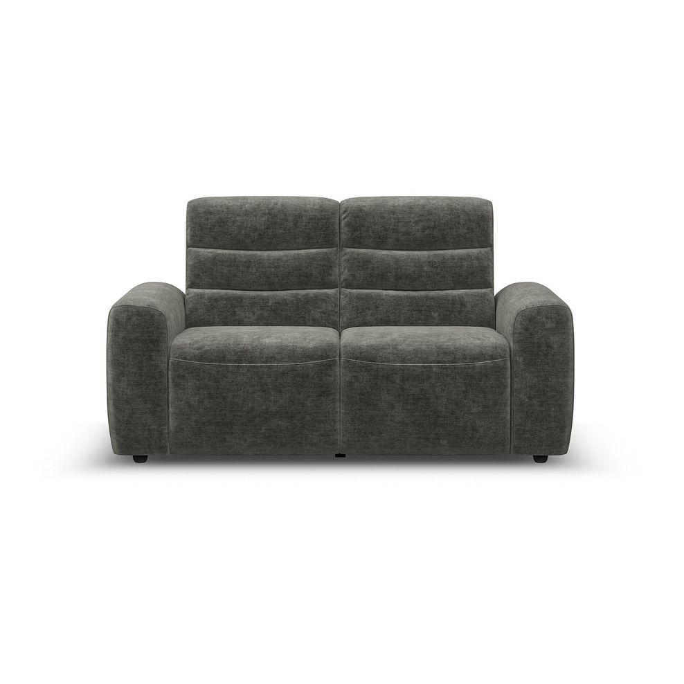 Cohen 2 Seater Electric Recliner in Plush Charcoal Fabric 5