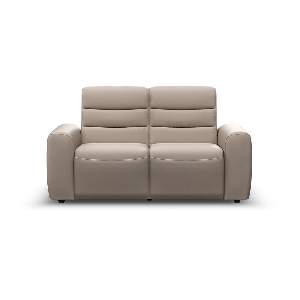 Cohen 2 Seater Electric Recliner in Virgo Buff Leather 5