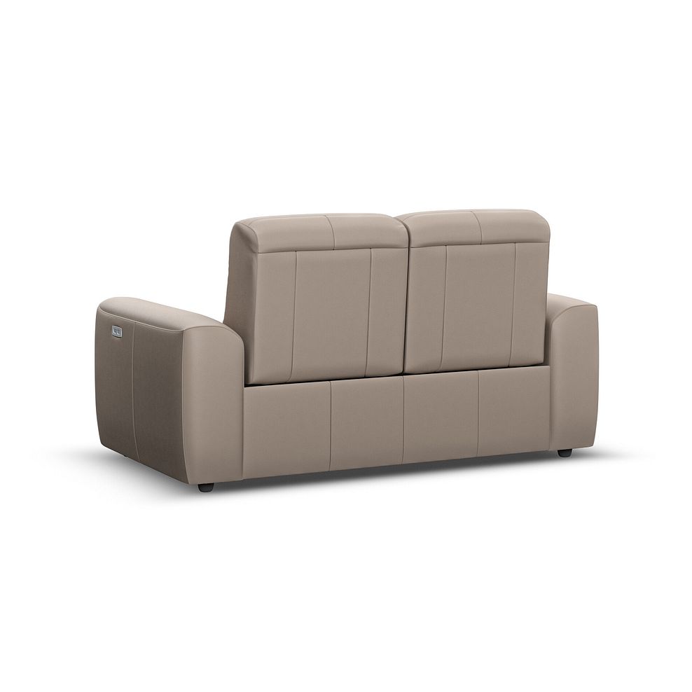 Cohen 2 Seater Electric Recliner in Virgo Buff Leather 6