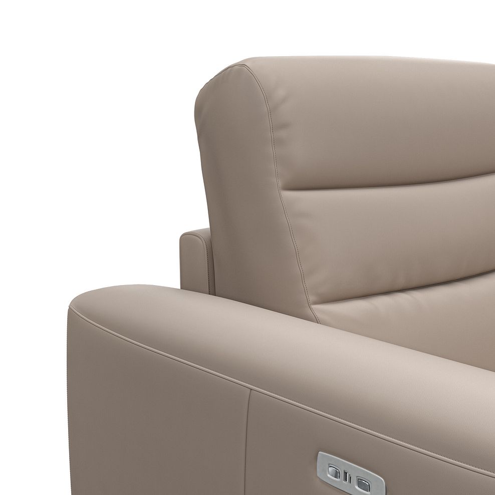 Cohen 2 Seater Electric Recliner in Virgo Buff Leather 10