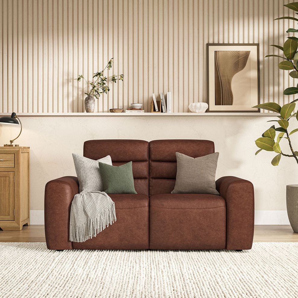 Cohen 2 Seater Electric Recliner in Virgo Chestnut Leather 3