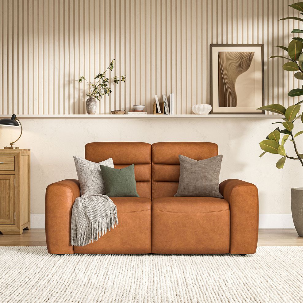 Cohen 2 Seater Electric Recliner in Virgo Cognac Leather 3