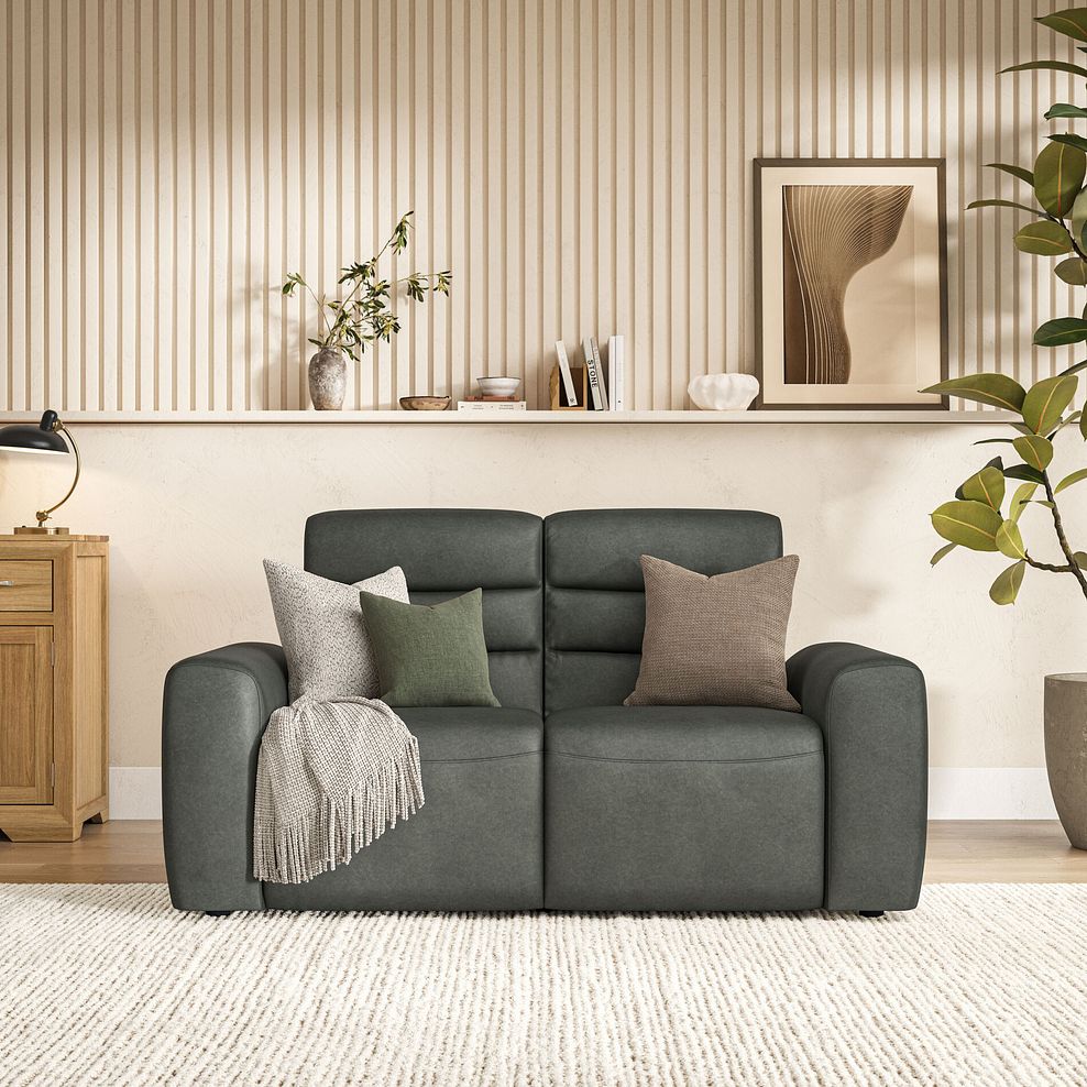 Cohen 2 Seater Electric Recliner in Virgo Lead Leather 3