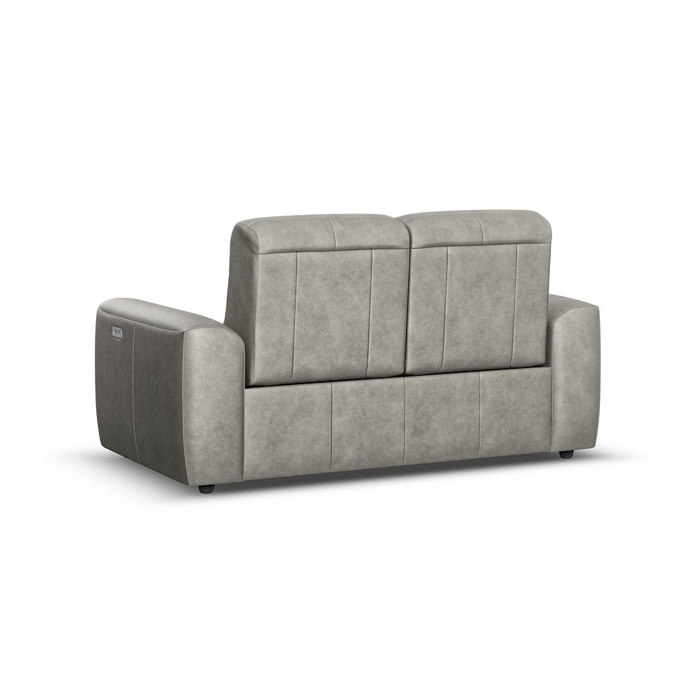 Cohen 2 Seater Electric Recliner in Virgo Platinum Leather 6