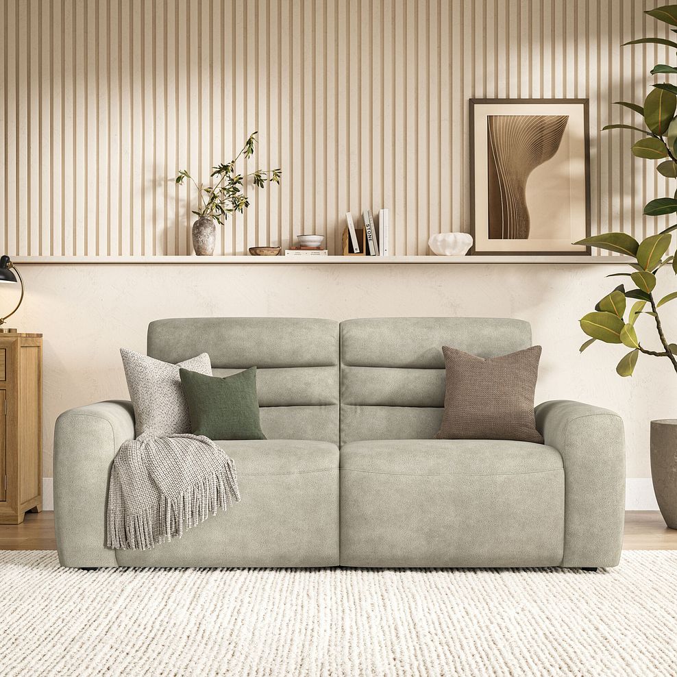 Cohen 3 Seater Electric Recliner in Miller Taupe Fabric 3