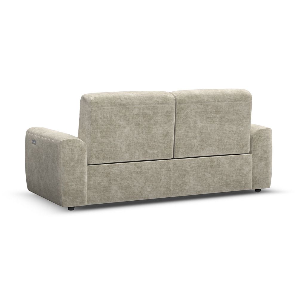 Cohen 3 Seater Electric Recliner in Plush Beige Fabric 6