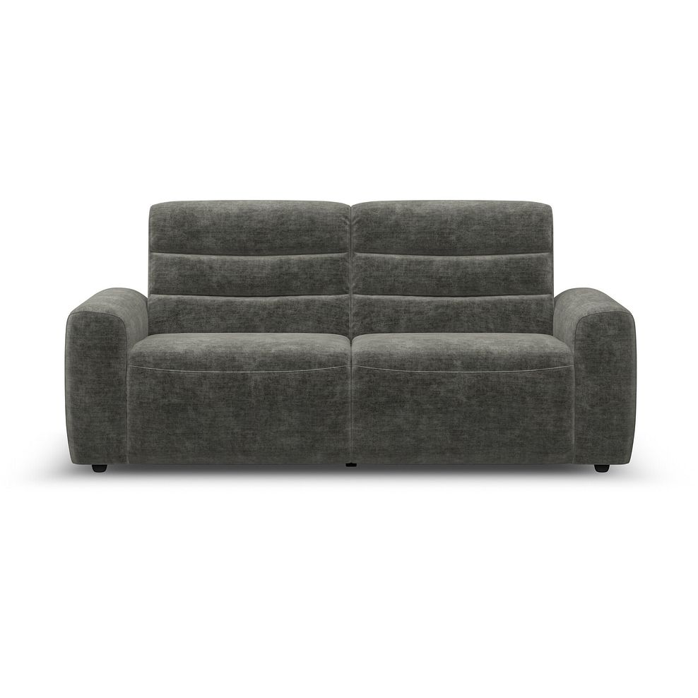 Cohen 3 Seater Electric Recliner in Plush Charcoal Fabric 5