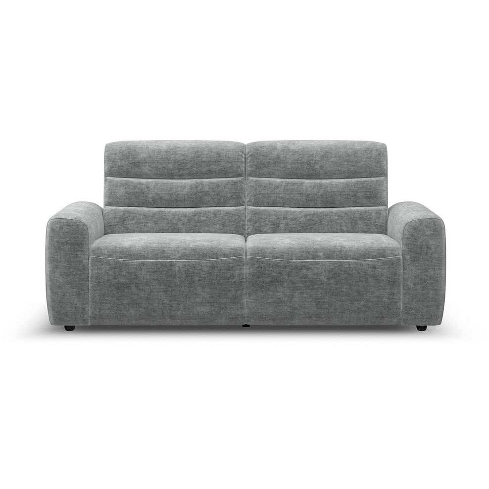 Cohen 3 Seater Electric Recliner in Plush Silver Fabric 5