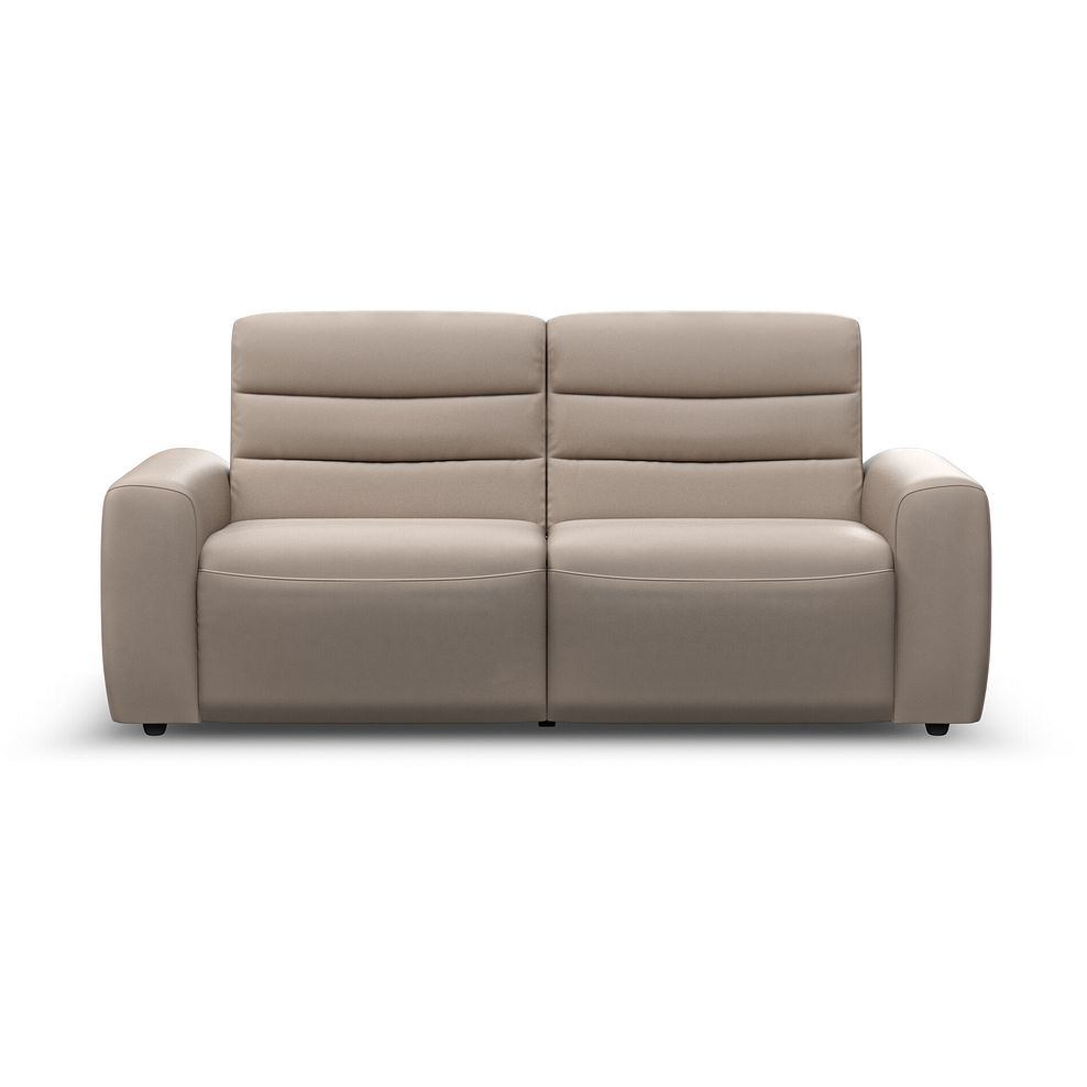 Cohen 3 Seater Electric Recliner in Virgo Buff Leather 5