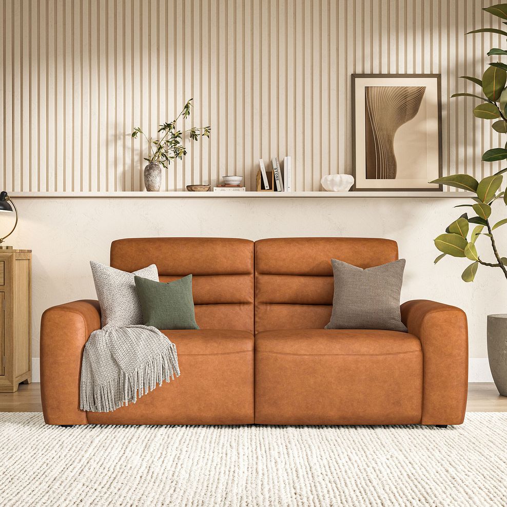 Cohen 3 Seater Electric Recliner in Virgo Cognac Leather 3