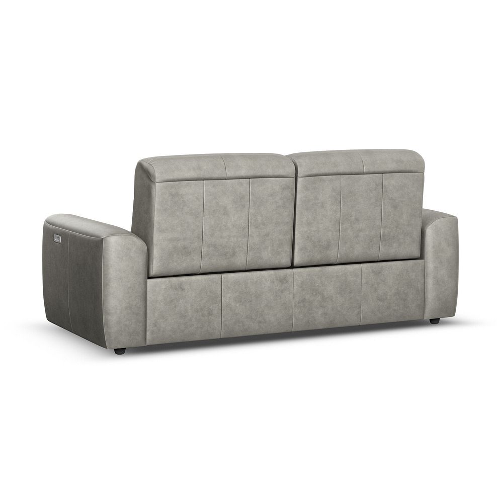 Cohen 3 Seater Electric Recliner in Virgo Platinum Leather 6