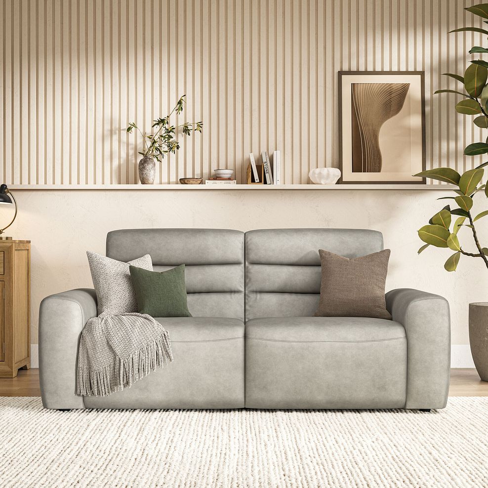 Cohen 3 Seater Electric Recliner in Virgo Platinum Leather 3