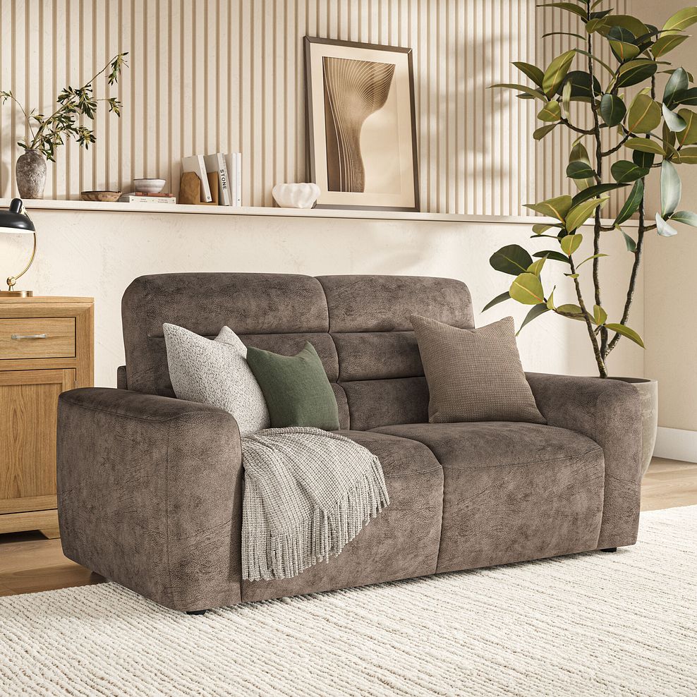 Cohen 3 Seater Sofa Bed in Dapple Chocolate Fabric 3