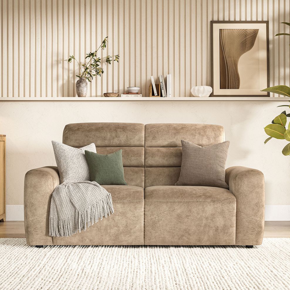 Cohen 3 Seater Sofa Bed in Dapple Taupe Fabric 4