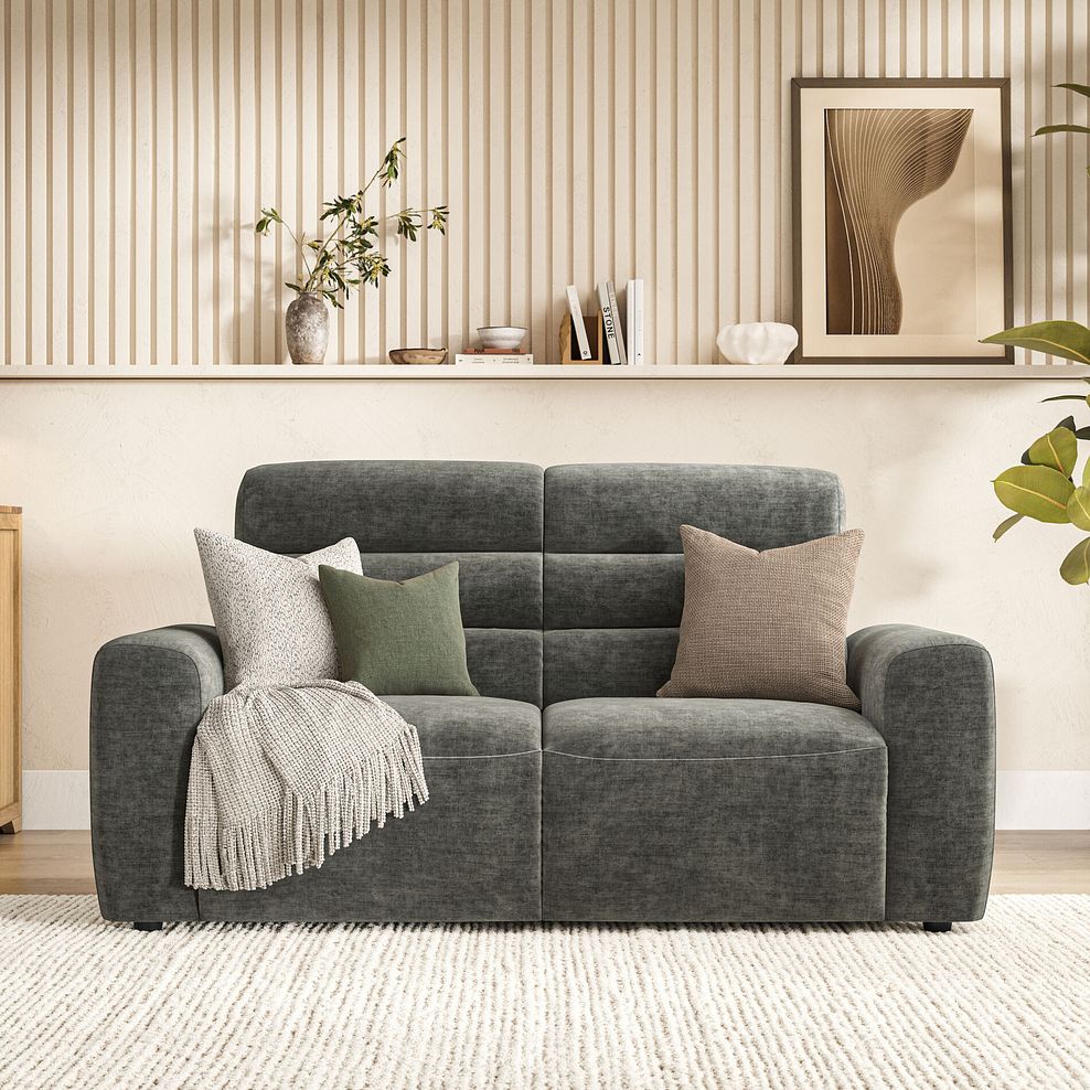 Cohen 3 Seater Sofa Bed in Plush Charcoal Fabric 4