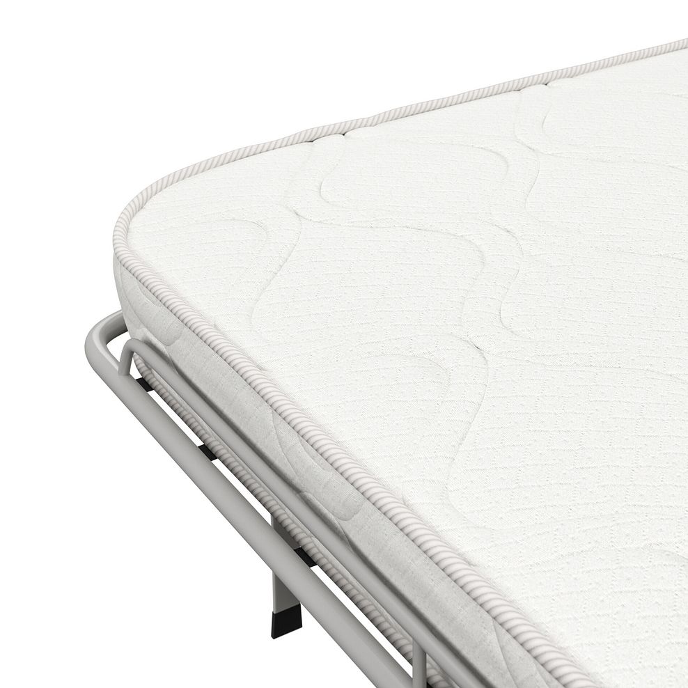 Cohen 3 Seater Sofa Bed in Plush Silver Fabric 7