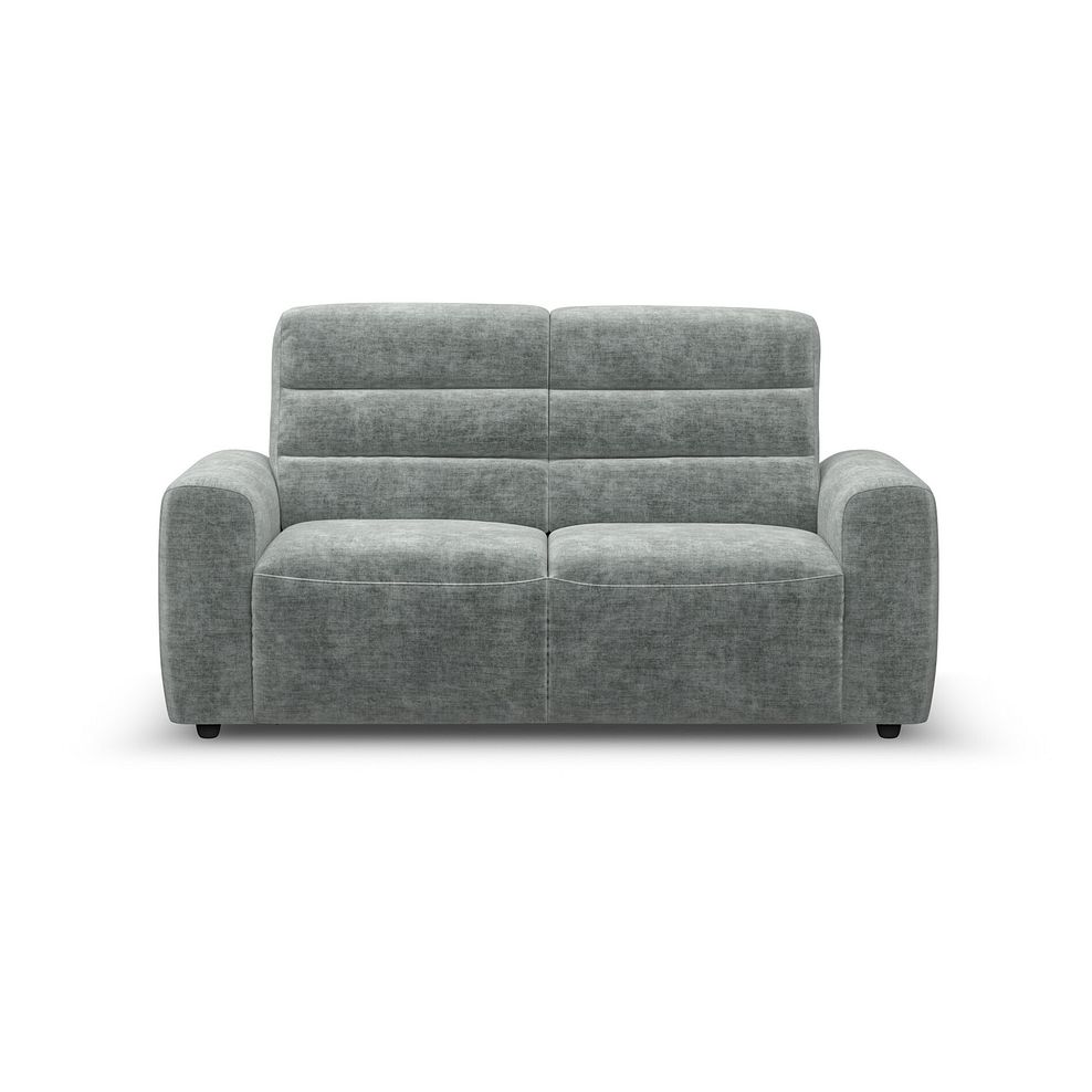 Cohen 3 Seater Sofa Bed in Plush Silver Fabric 3