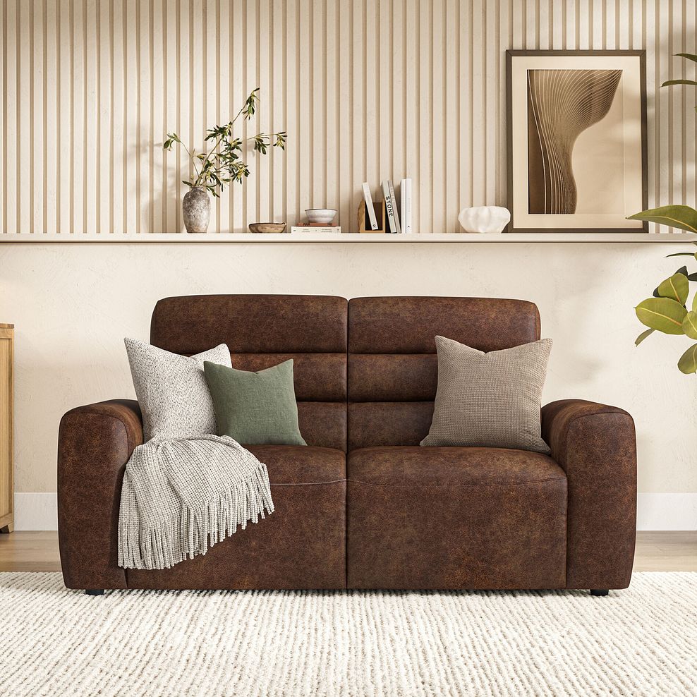 Cohen 3 Seater Sofa Bed in Ranch Dark Brown Fabric 4