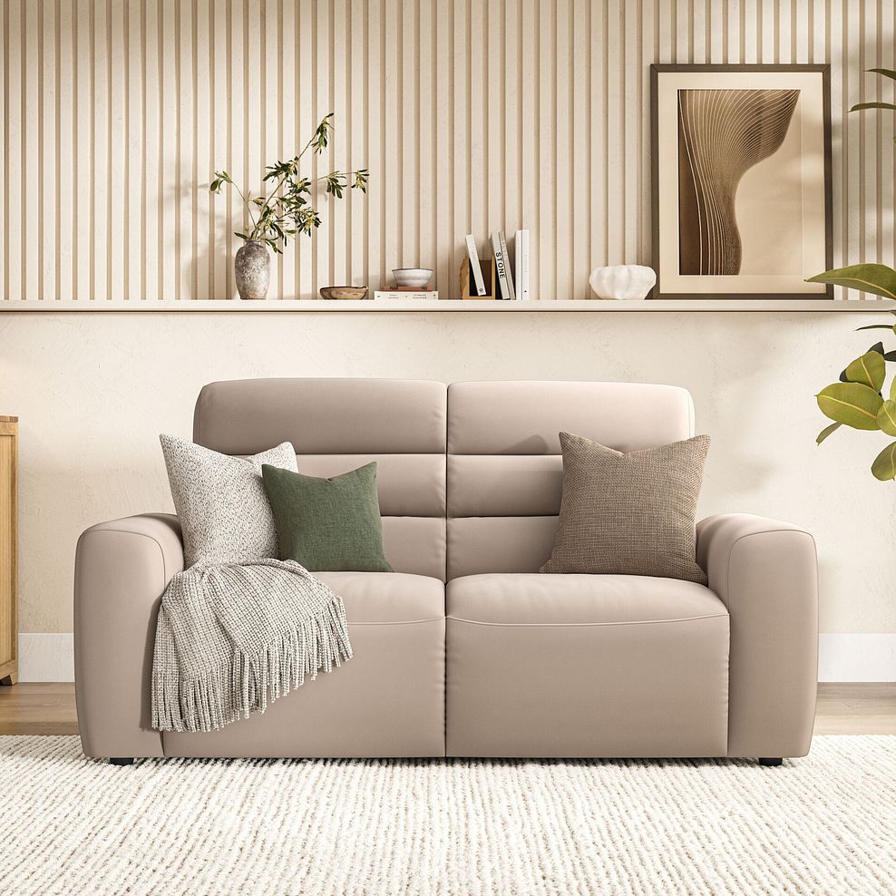 Cohen 3 Seater Sofa Bed in Virgo Buff Leather 4